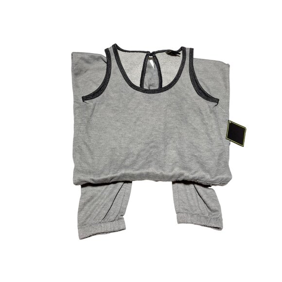NWT‎ Kandy Karma Women's Terry Jumpsuit Grey Athletic Style Size Small - Picture 1 of 8